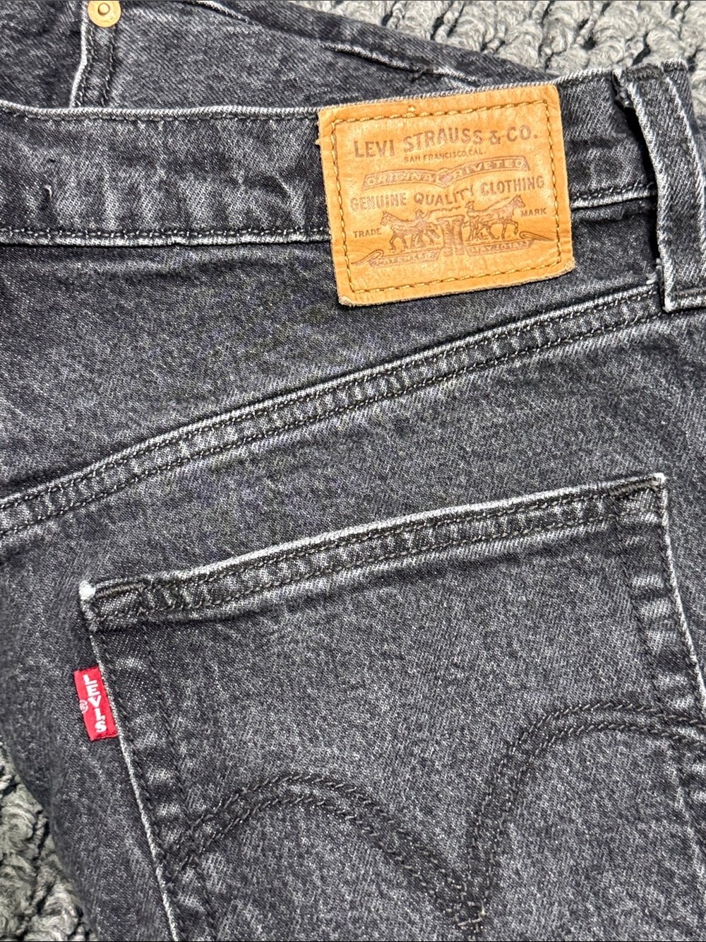 Levi's Ribcage Straight Ankle Jeans Women's 30 Black High Rise Big E Classic - Picture 4 of 7